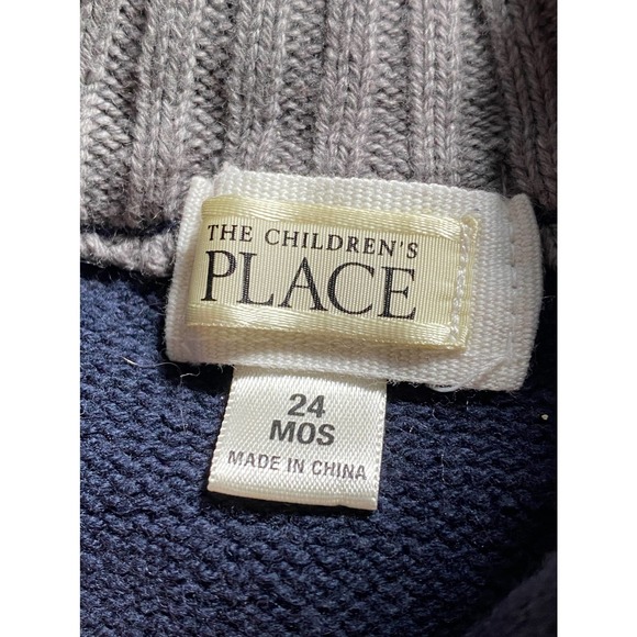 The Childrens Place Argyle Patterned Long Sleeve Pull On Sweater Size 24 Months - Picture 3 of 6